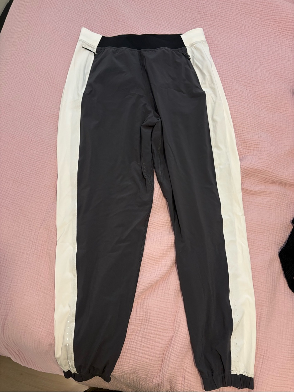 Women’s Lululemon Black and White Athletic Track Pants:
